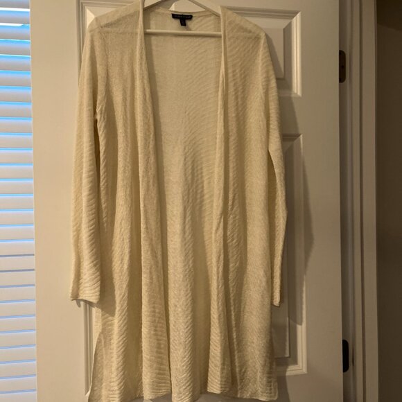 Eileen Fisher Sheer Hemp Open Cardigan Small Petite (S/P) Worn Once - Picture 6 of 13